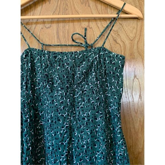 Rue Stiic Sleeveless Printed Tiered Maxi Dress Geeen Size M - Picture 7 of 11